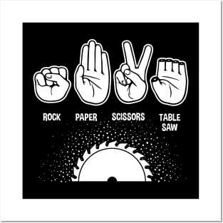 Rock Paper Scissors Table Saw Posters and Art